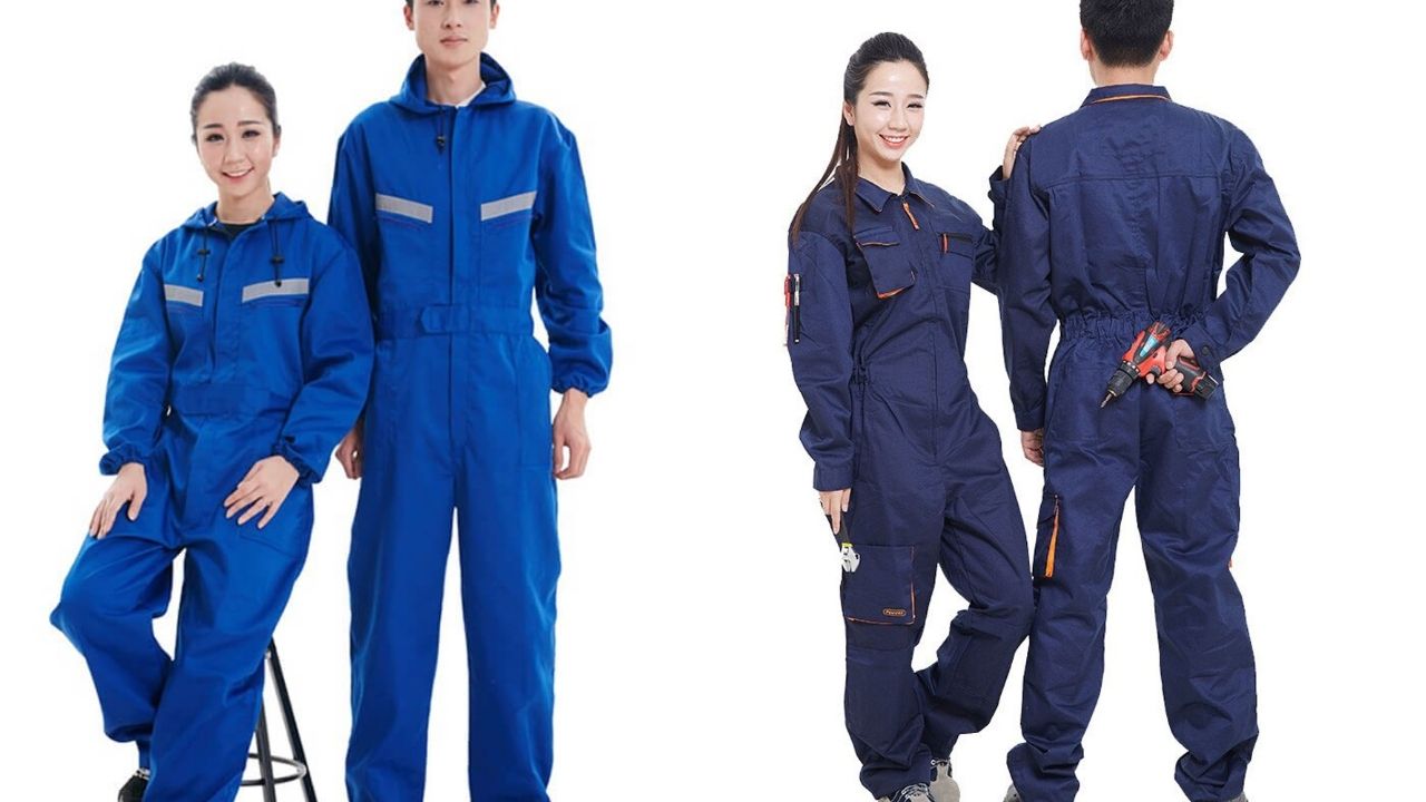 So với quần yếm bảo hộ lao động, áo bảo hộ liền quần có độ che phủ cao hơn, phù hợp môi trường nhiều nguy cơ như nhà máy hóa chất. So với quần yếm bảo hộ lao động, áo bảo hộ liền quần có độ che phủ cao hơn, phù hợp môi trường nhiều nguy cơ như nhà máy hóa chất.